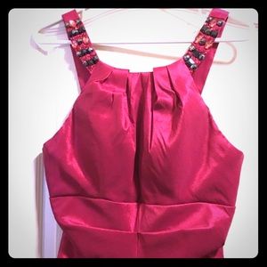 Maroon evening dress